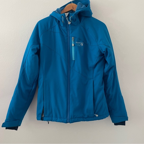Mountain Hardwear Insulated Fleece Lined Heavy Duty Ski Snowboard Jacket - Blue - Picture 1 of 8